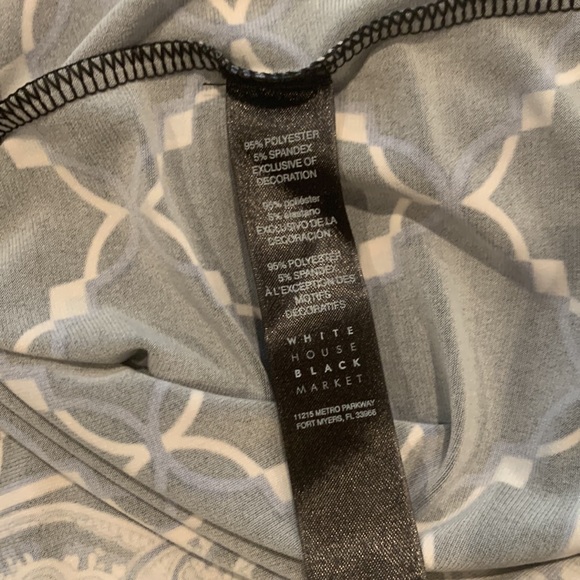 WHBM black blue geo print tunic/dress Sz XS - Picture 7 of 8